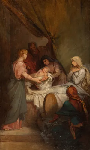 La Naissance de la Vierge Oil painting by Nelie Jacquemart