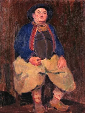 A Brittany Fisherman painting by Nellie Shepherd