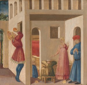 A Scene from the Legend of Saint Nicholas of Bari by Neri Di Bicci Oil Painting