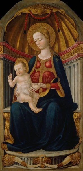 Virgin and Child on the Throne by Neri Di Bicci Oil Painting