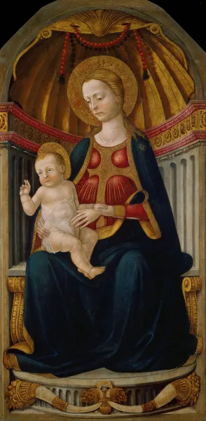 Virgin and Child on the Throne by Neri Di Bicci Oil Painting