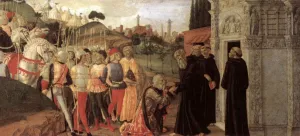 Three Episodes from the Life of St Benedict 3 Oil painting by Neroccio De' Landi