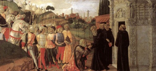 Main Product Photo of Three Episodes from the Life of St Benedict 3 Painting by Neroccio De' Landi