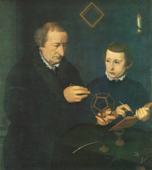 Portrait of Johannes Neudoerfer and His Son by Neufchatel Nicolas Oil Painting