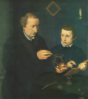 Portrait of Johannes Neudoerfer and His Son by Neufchatel Nicolas - Oil Painting Reproduction