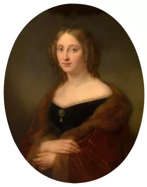 Baroness Adelaide Vanden Hecke-Baut de Rasmon by Nicaise De Keyser Oil Painting