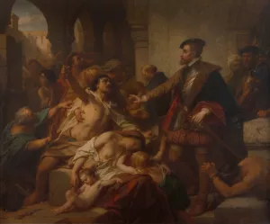 Charles V Frees the Slaves in Tunis by Nicaise De Keyser Oil Painting