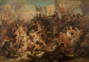 Charles V Frees the Slaves in Tunis by Nicaise De Keyser Oil Painting