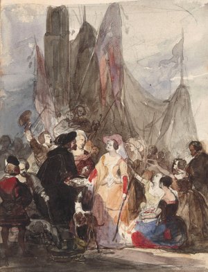Historical Scene 2 by Nicaise De Keyser Oil Painting