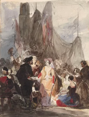 Historical Scene 2 by Nicaise De Keyser Oil Painting