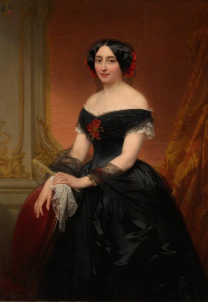 Madame Mols-de Brialmont  by Nicaise De Keyser - Hand-Painted Oil Painting Reproduction