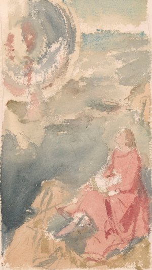 Saint John on Patmos by Nicaise De Keyser Oil Painting