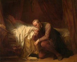 The Artist Michelangelo at the Deathbed of Vittoria Colonna by Nicaise De Keyser Oil Painting