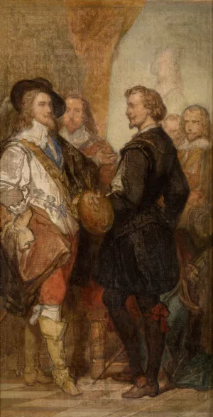 The Painter Anthony van Dyck in London by Nicaise De Keyser Oil Painting