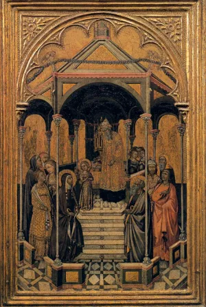 Presentation of the Virgin at the Temple by Niccolo Di Buonaccorso - Oil Painting Reproduction