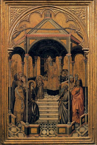 Presentation of the Virgin at the Temple by Niccolo Di Buonaccorso - Hand-Painted Oil Painting Reproduction