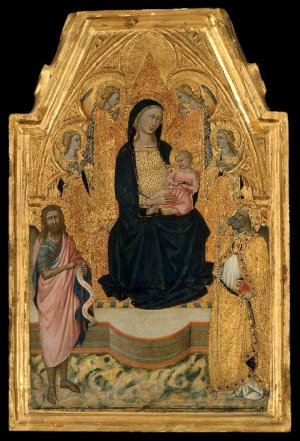 Virgin and Child Enthroned with Saints by Niccolo Di Buonaccorso Oil Painting