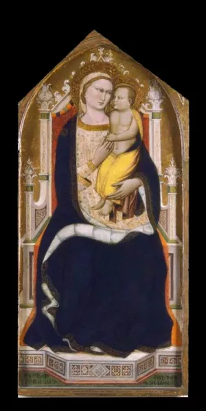 Virgin and Child Enthroned by Niccolo Di Pietro Gerini - Oil Painting Reproduction