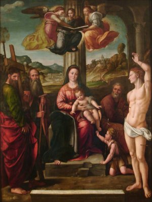 Santa Conversacion by Niccolo Pisano Oil Painting