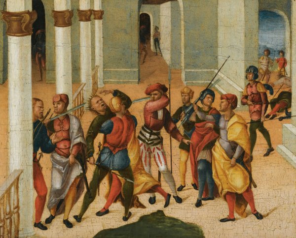 The Murder Of The Magus Smerdis by Niccolo Giolfino - Hand-Painted Oil Painting Reproduction