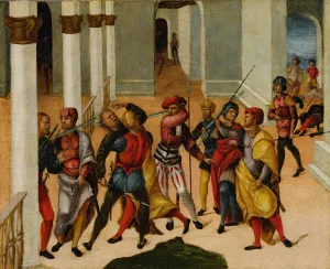 The Murder of the Magus Smerdis Oil painting by Niccolo Giolfino