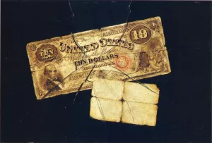 A Ten Dollar Bill painting by Nicholas Alden Brooks