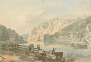 Hotwells from Rownham Ferry by Nicholas Pocock Oil Painting