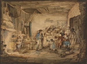 Interior of an Inn by Nicholas Pocock Oil Painting