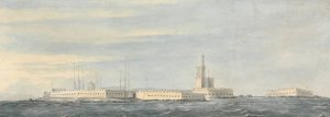 Mole Head, Algiers by Nicholas Pocock Oil Painting