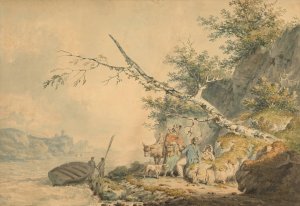 The Sailor's Departure by Nicholas Pocock Oil Painting