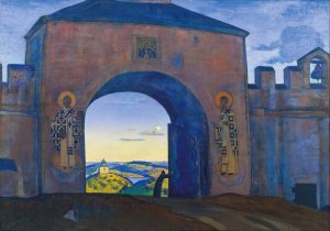 And We are Opening the Gates by Nicholas Roerich Oil Painting