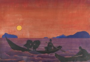 And We Continue Fishing From The Series Sancta by Nicholas Roerich Oil Painting