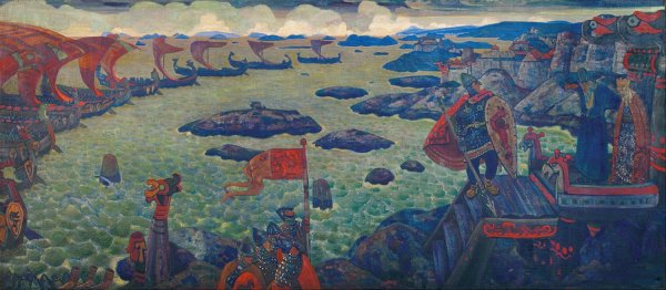 Main Product Photo of Ready for the Campaign  Painting by Nicholas Roerich