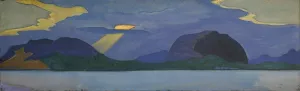 Sunset - The Castle Mount by Nicholas Roerich Oil Painting