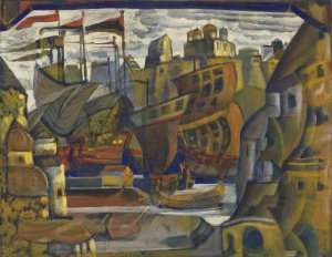 The Novgorod Market From Sadko by Nicholas Roerich Oil Painting