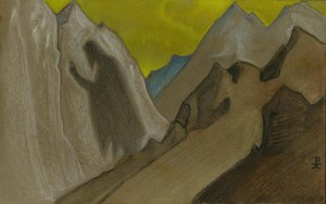 The Shadow of the Teacher by Nicholas Roerich Oil Painting