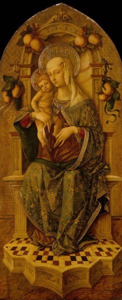 Madonna and Child Enthroned by Nicola Di Maestro Antonio Oil Painting