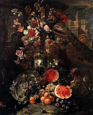 Decorative Still-Life by Nicola Malinconico Oil Painting