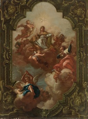 The Glorification Of The Roman Church by Nicola Maria Rossi Oil Painting