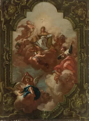 The Glorification Of The Roman Church by Nicola Maria Rossi Oil Painting