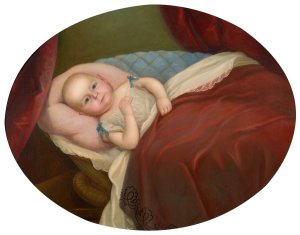 Portrait of Ewell Marschall, The Artist's Son by Nicola Marschall Oil Painting