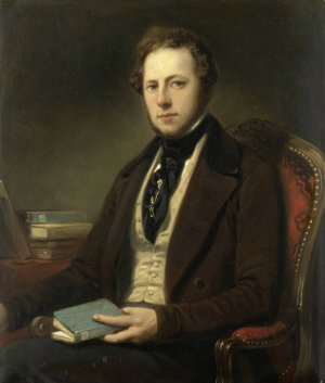 Portrait of a Man, perhaps Petrus Augustus de Genestet by Nicolaas Pieneman Oil Painting