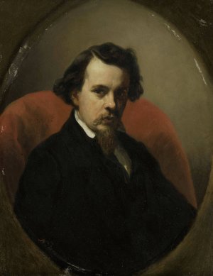Portrait of Charles Henri Joseph Leicker, Painter by Nicolaas Pieneman Oil Painting