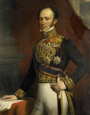Portrait of Jan Jacob Rochussen, Governor-General of the Dutch East Indies by Nicolaas Pieneman Oil Painting
