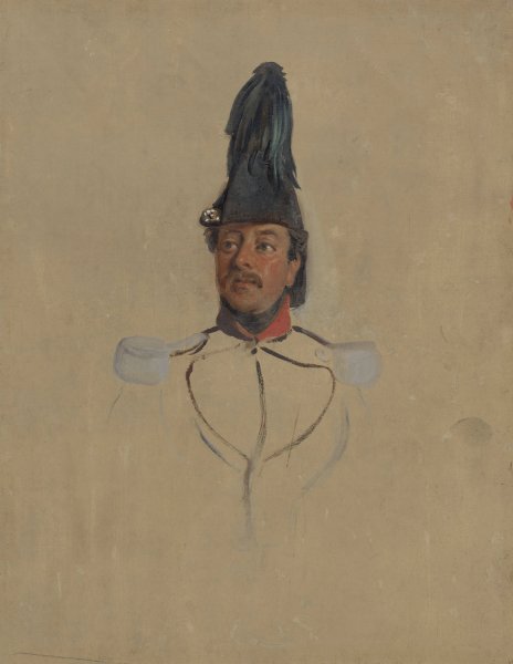 Portretstudie van kapitein T.S. Nabal  by Nicolaas Pieneman - Hand-Painted Oil Painting Reproduction