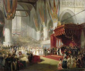 The Inauguration of King William II in the Nieuwe Kerk in Amsterdam on 28 November 1840 by Nicolaas Pieneman Oil Painting
