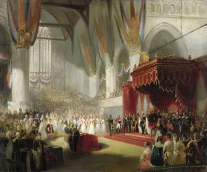 The Inauguration of King William II in the Nieuwe Kerk in Amsterdam on 28 November 1840 by Nicolaas Pieneman Oil Painting
