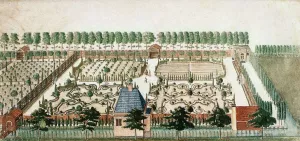 Gardens on the Nieuwe Laan by Nicolaas Samuel Cruquius - Oil Painting Reproduction