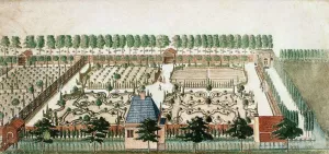 Gardens on the Nieuwe Laan Oil painting by Nicolaas Samuel Cruquius