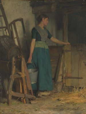 Peasant girl by Nicolaas Van Der Waay Oil Painting